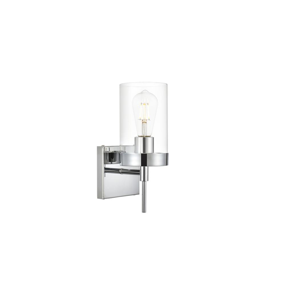 Benny 1 Light Chrome And Clear Bath Sconce. Picture 3