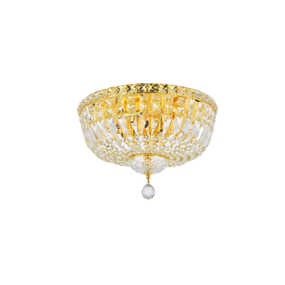 Tranquil 6 Light Gold Flush Mount Clear Royal Cut Crystal. Picture 6