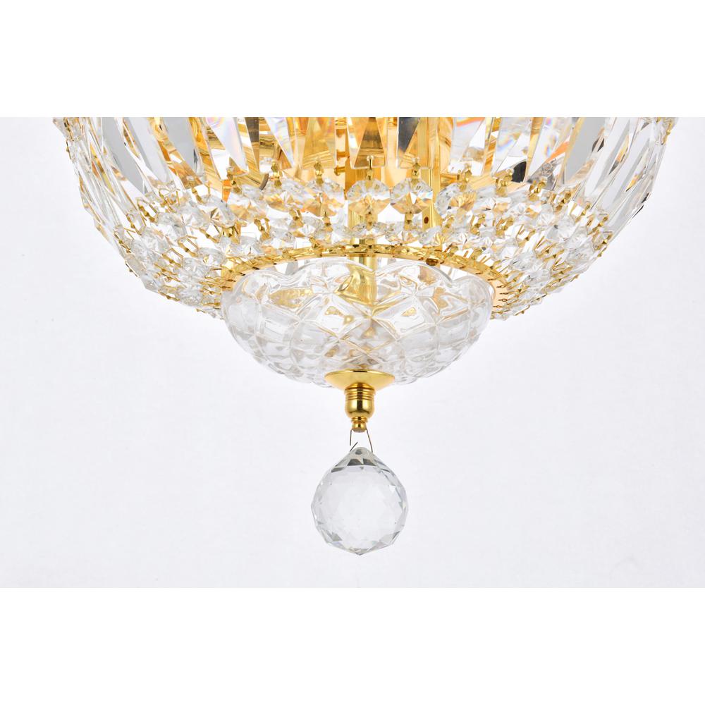 Tranquil 6 Light Gold Pendant Clear Royal Cut Crystal. Picture 3