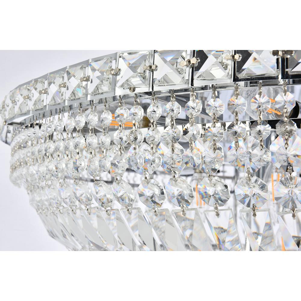 Tranquil 21 Light Chrome Flush Mount Clear Royal Cut Crystal. Picture 5