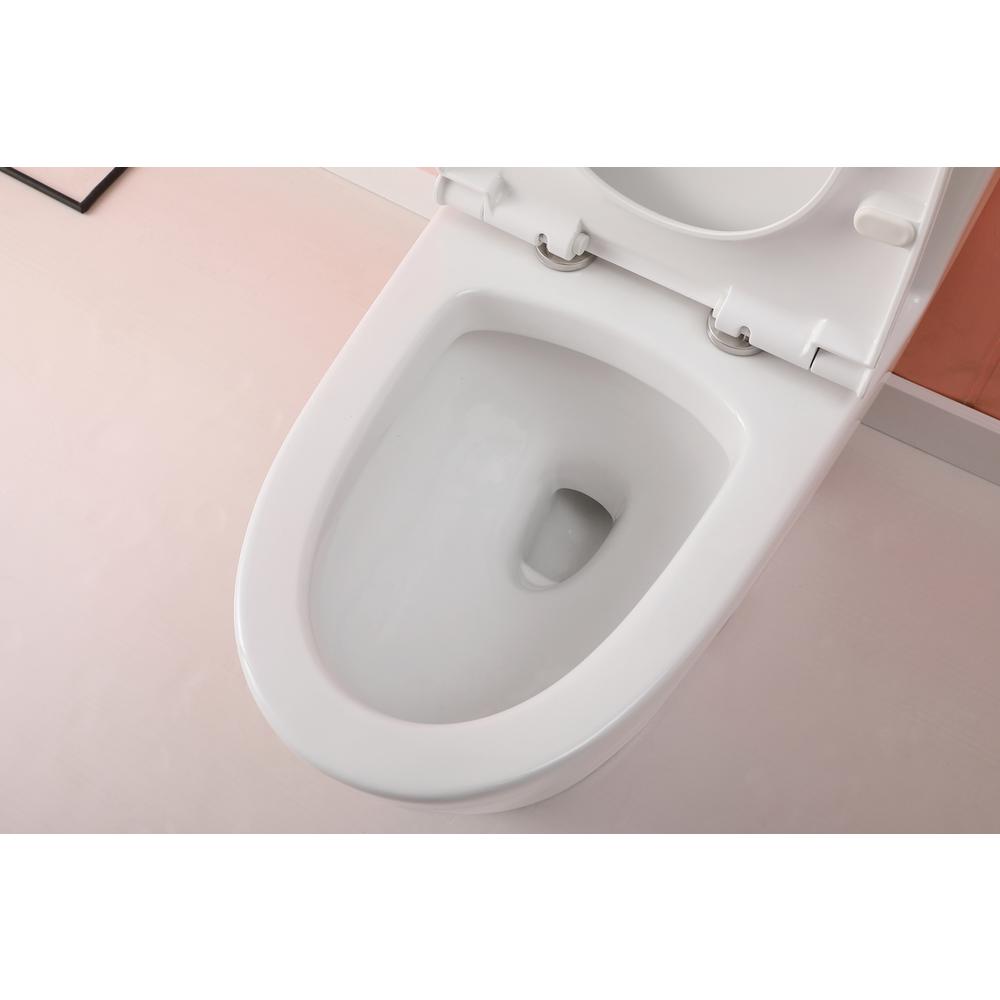 Winslet One-Piece Elongated Toilet 28X16X29 In White. Picture 7