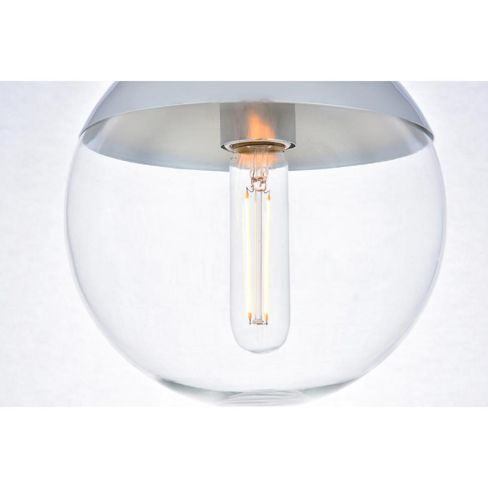 Eclipse 1 Light Chrome Pendant With Clear Glass. Picture 4