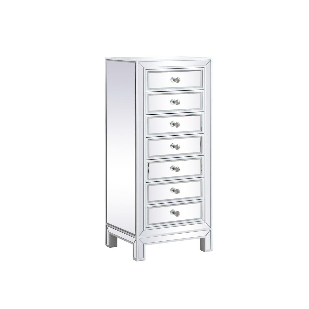 18 Inch Mirrored Lingere Chest In White. Picture 4