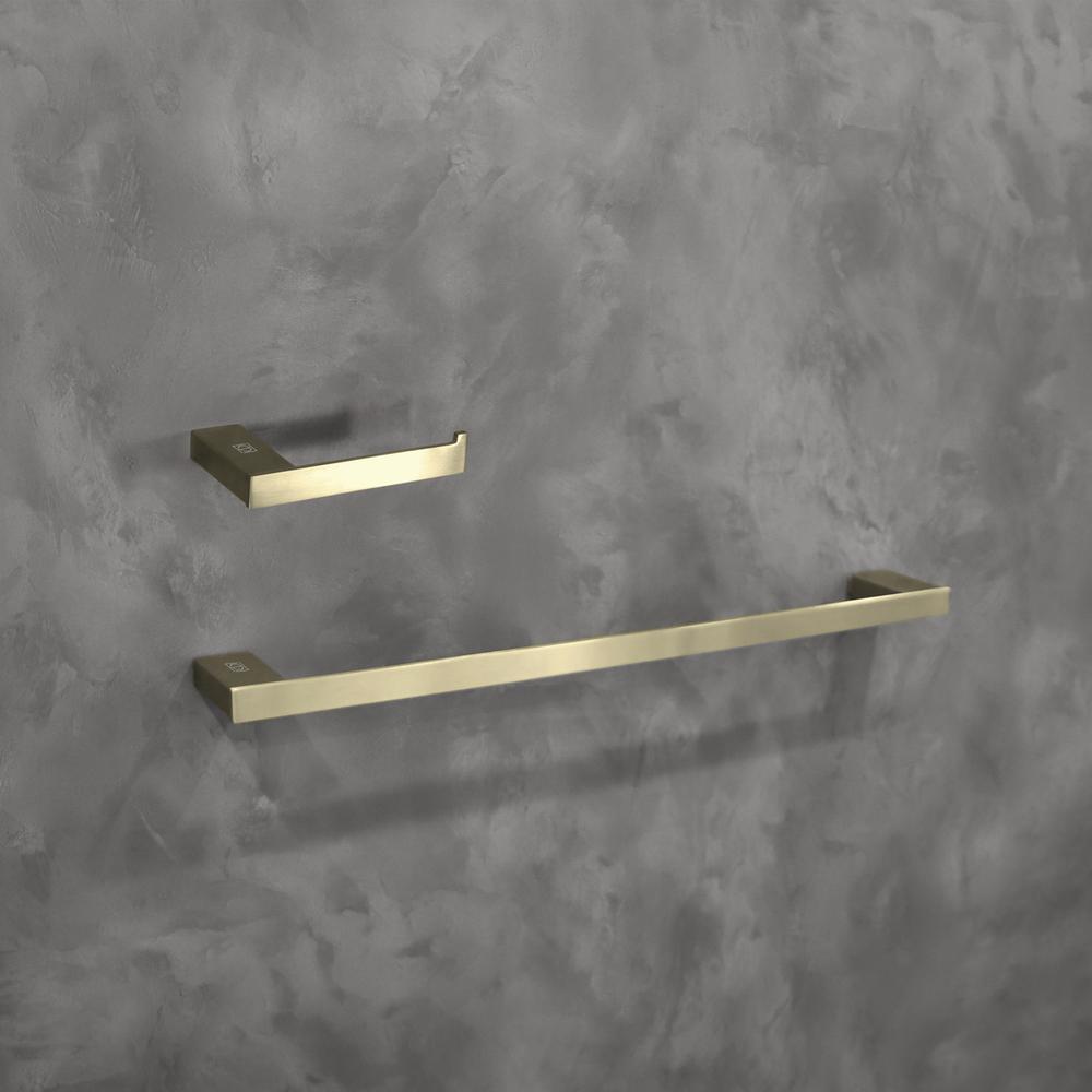 Sofia 2-Piece Bathroom Hardware Set In Brushed Gold. Picture 2