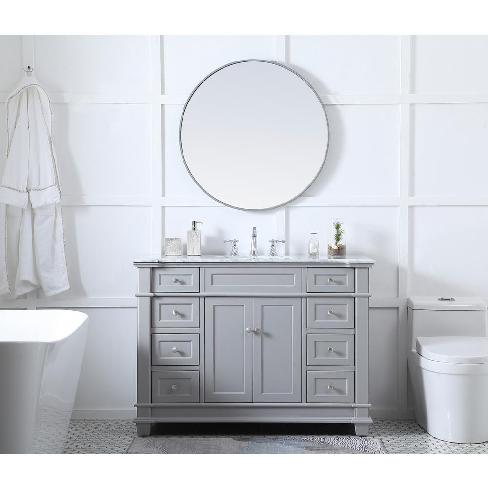 48 Inch Single Bathroom Vanity Set In Grey. Picture 4
