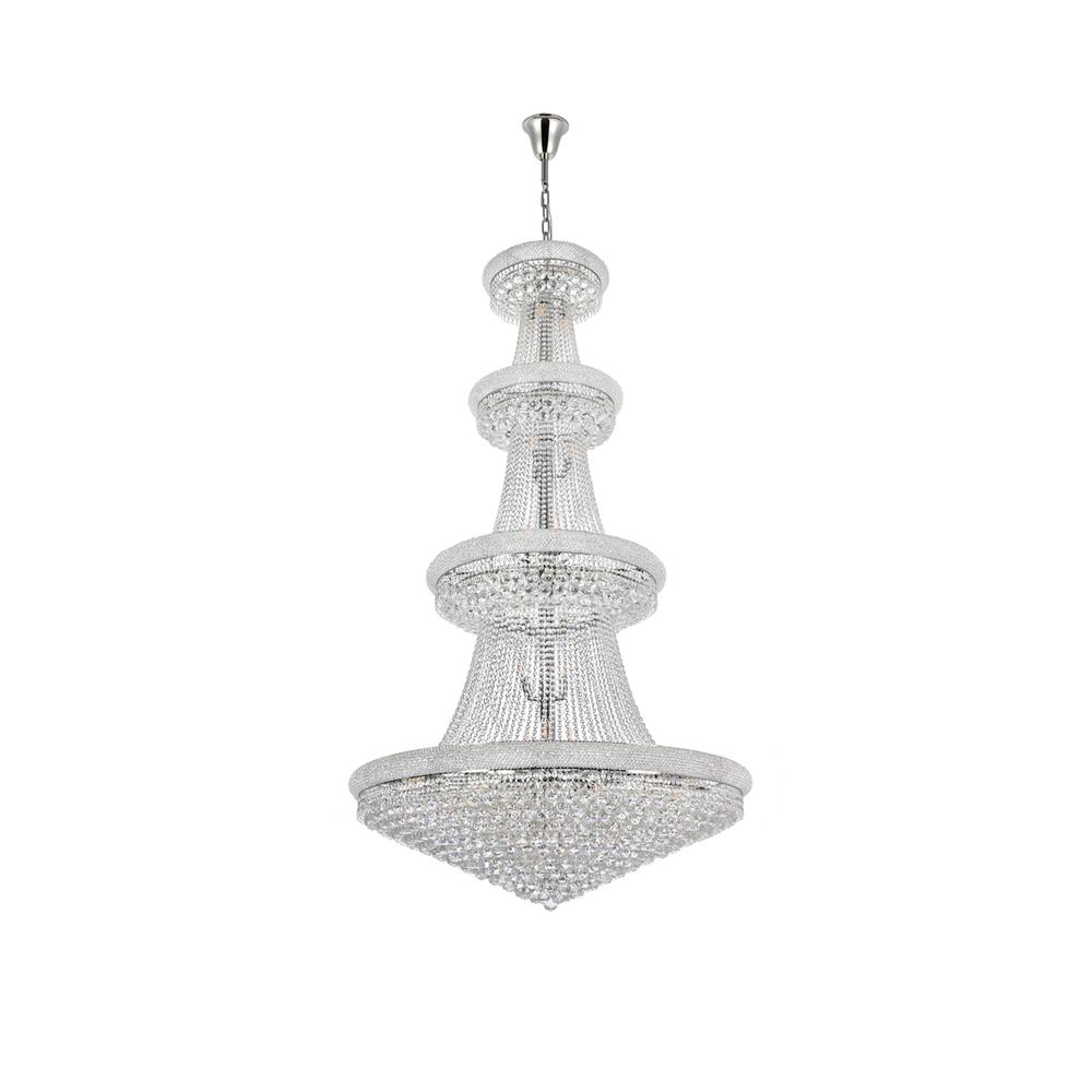 Primo 42 Light Chrome Chandelier Clear Royal Cut Crystal. Picture 6