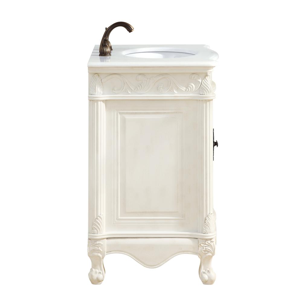 27 Inch Single Bathroom Vanity In Antique White. Picture 4