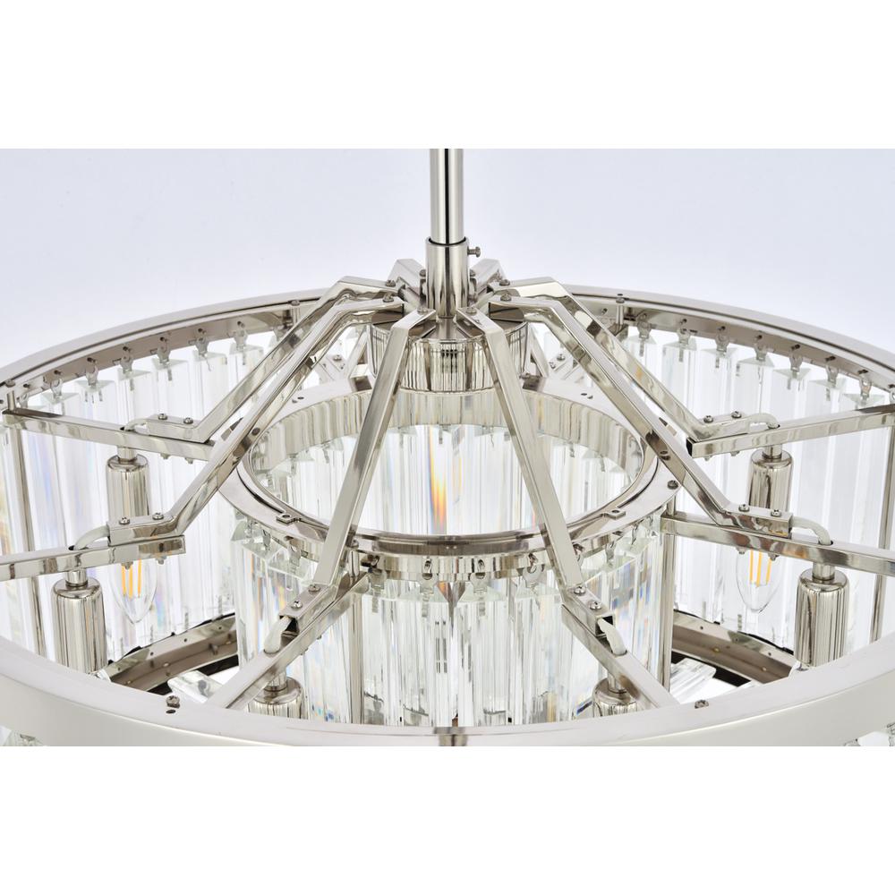 Chelsea 8 Light Polished Nickel Chandelier Clear Royal Cut Crystal. Picture 4