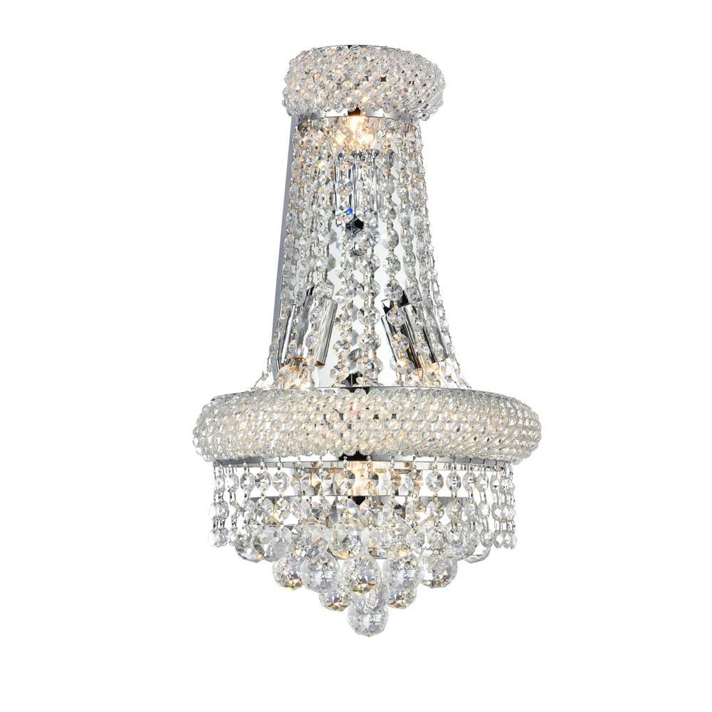 Primo 4 Light Chrome Wall Sconce Clear Royal Cut Crystal. Picture 6