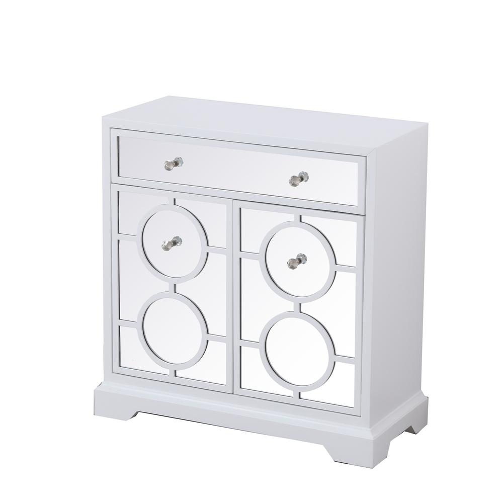 32 In. Mirrored Cabinet In White. Picture 5