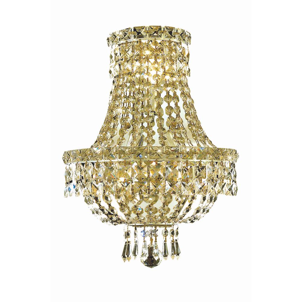 Tranquil 3 Light Gold Wall Sconce Clear Royal Cut Crystal. Picture 1