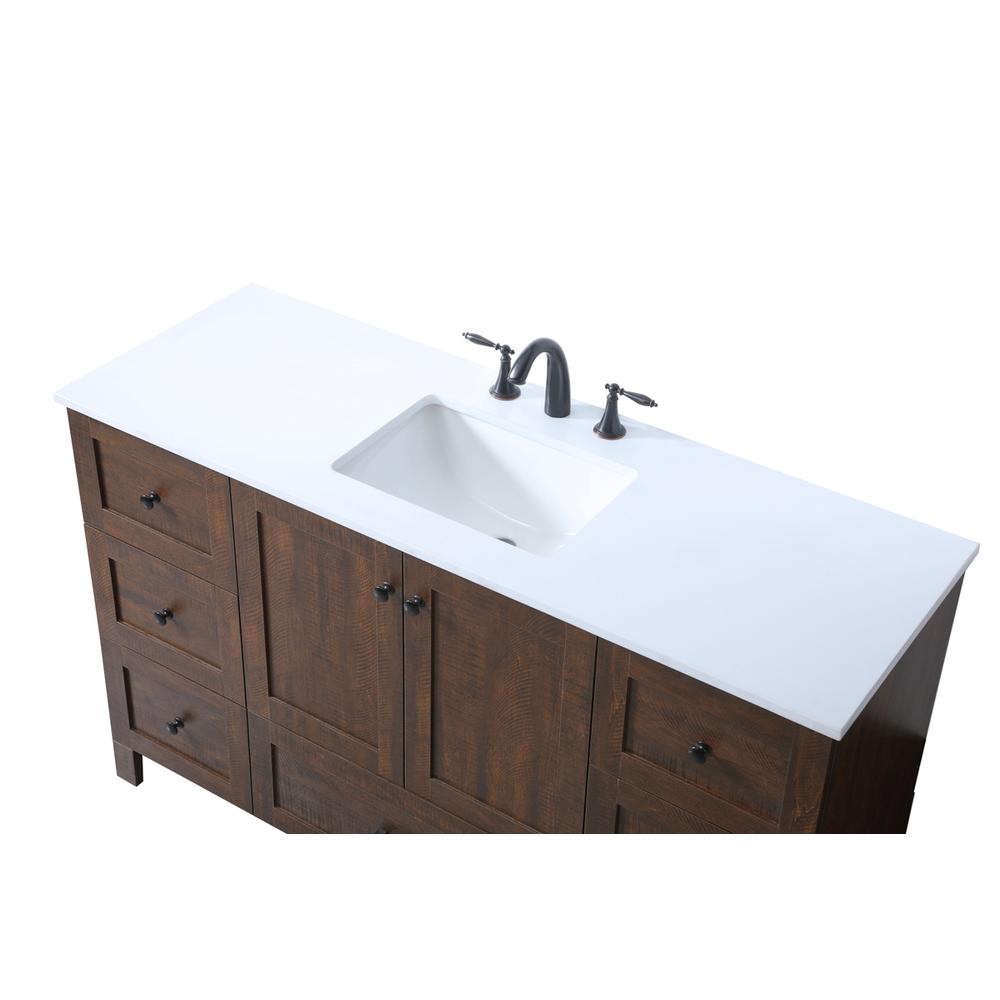 54 Inch Single Bathroom Vanity In Expresso. Picture 10