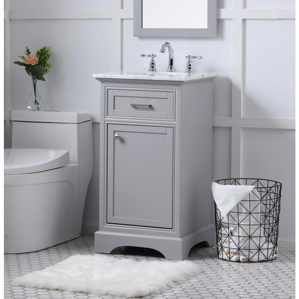 19 In. Single Bathroom Vanity Set In Light Grey. Picture 2