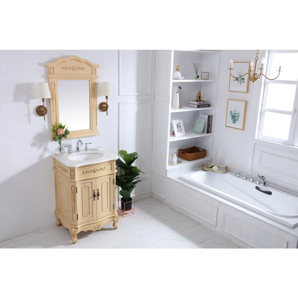 24 In. Single Bathroom Vanity Set In Light Antique Beige. Picture 11