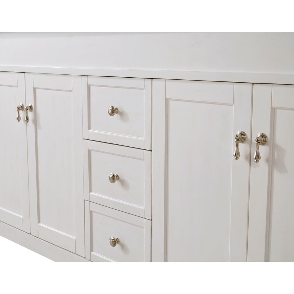 60 In. Single Bathroom Vanity Set In Antique White. Picture 5