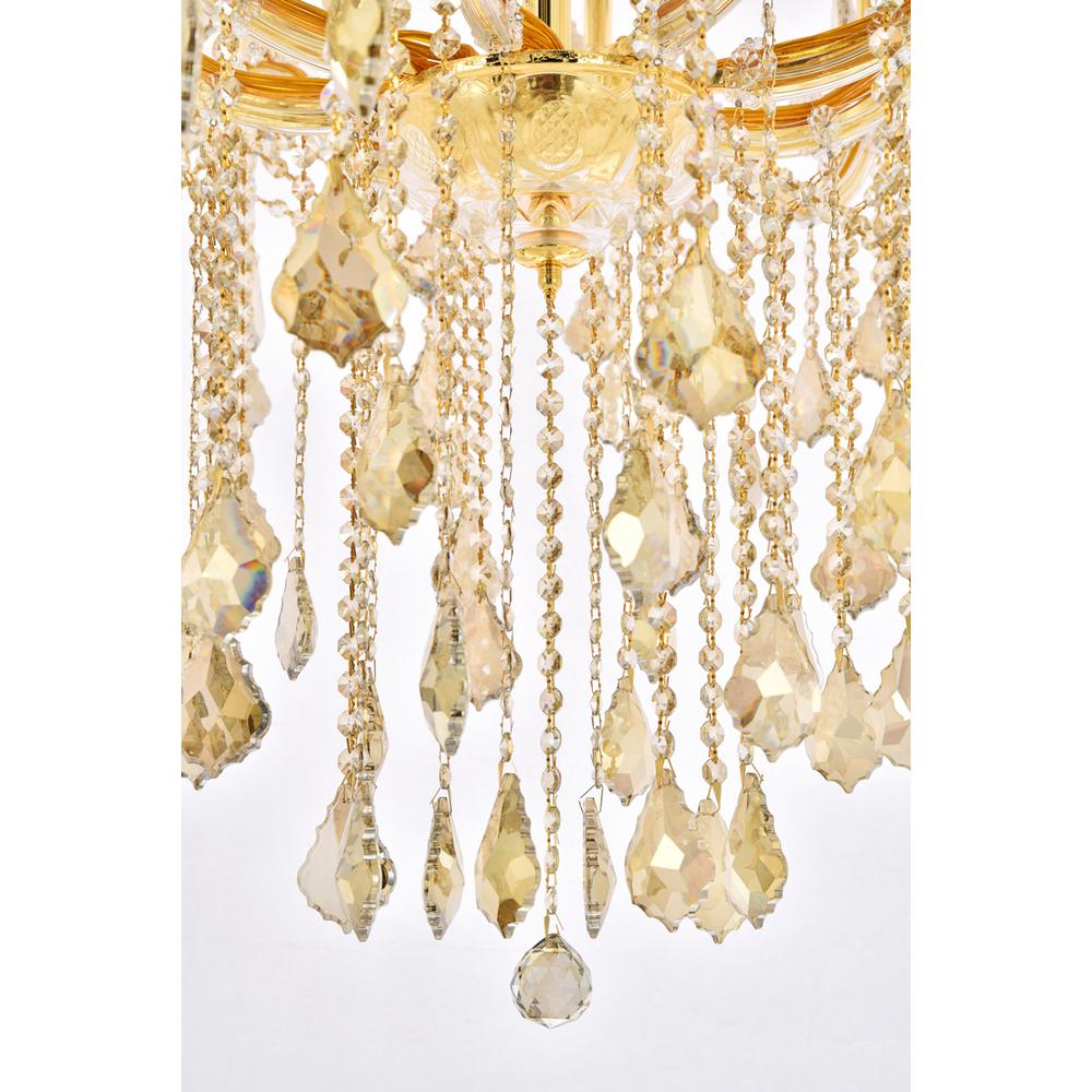 Maria Theresa 49 Light Gold Chandelier Golden Teak (Smoky) Royal Cut Crystal. Picture 3