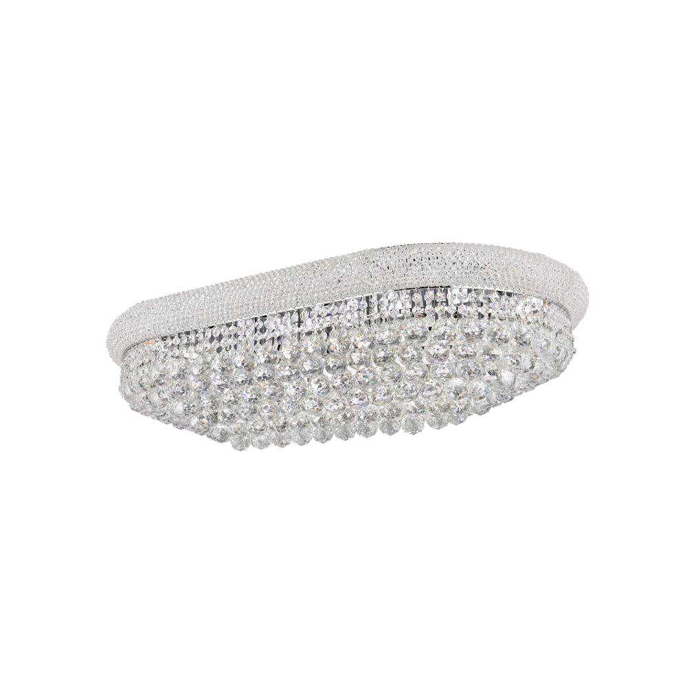 Primo 18 Light Chrome Flush Mount Clear Royal Cut Crystal. Picture 6