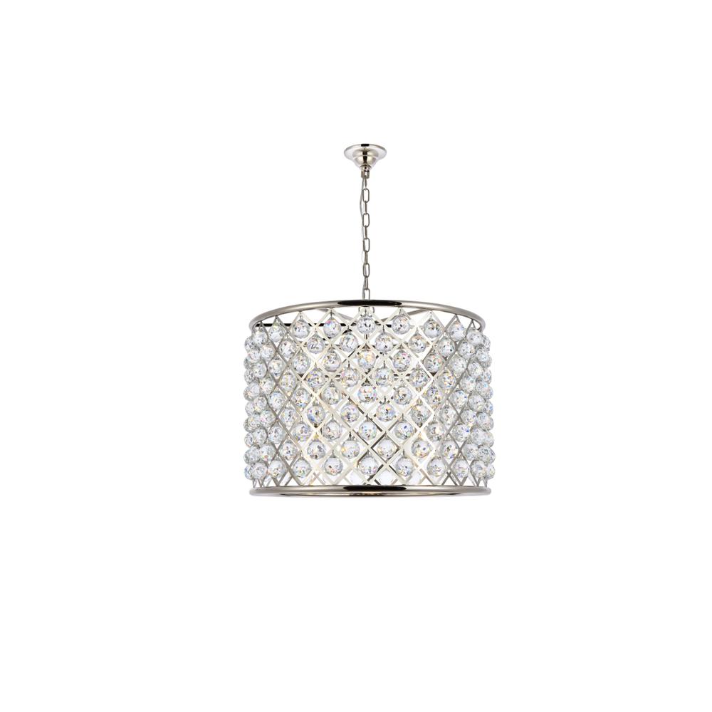Madison 8 Light Polished Nickel Chandelier Clear Royal Cut Crystal. Picture 1