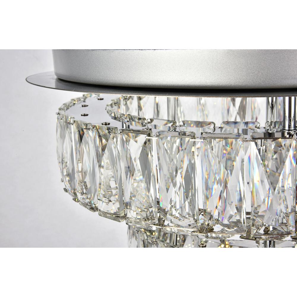 Monroe Led Light Chrome Flush Mount Clear Royal Cut Crystal. Picture 5