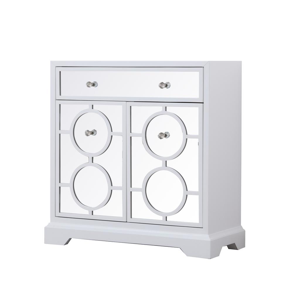 32 In. Mirrored Cabinet In White. Picture 4