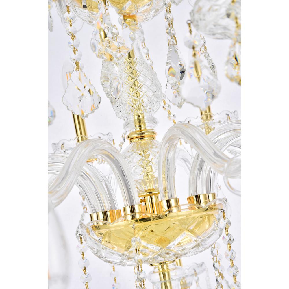 Verona 25 Light Gold Chandelier Clear Royal Cut Crystal. Picture 3