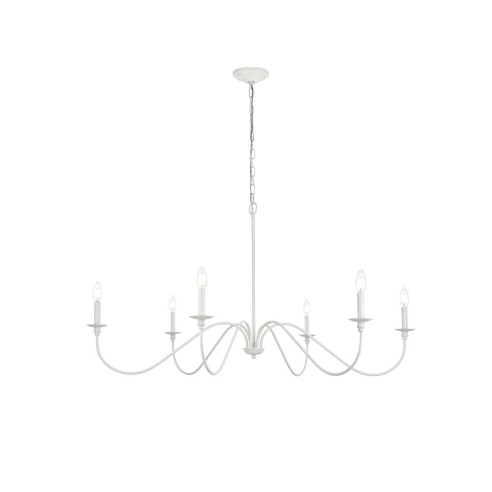 Rohan 48 Inch Chandelier In White. Picture 1