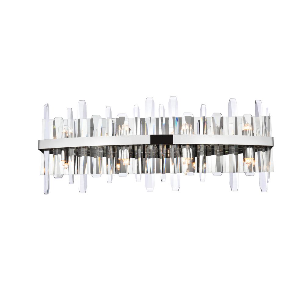Serena 30 Inch Crystal Bath Sconce In Chrome. Picture 1