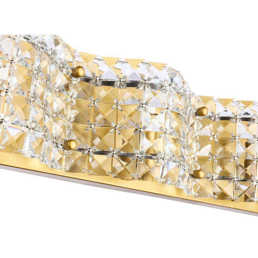 Ollie 4 Light Brass And Clear Crystals Wall Sconce. Picture 8