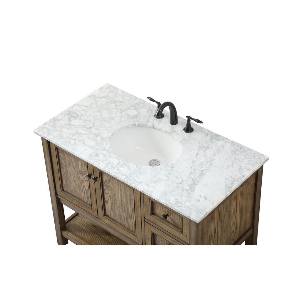 42 Inch Single Bathroom Vanity In Driftwood. Picture 9
