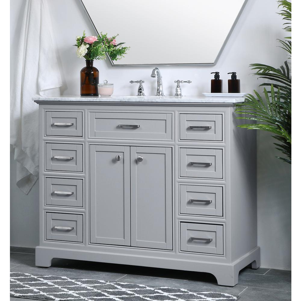42 In. Single Bathroom Vanity Set In Light Grey. Picture 2