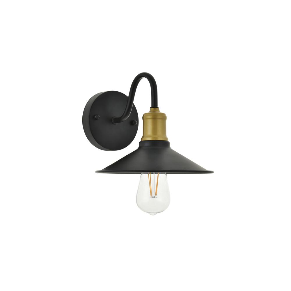 Etude 1 Light Brass And Black Wall Sconce. Picture 2