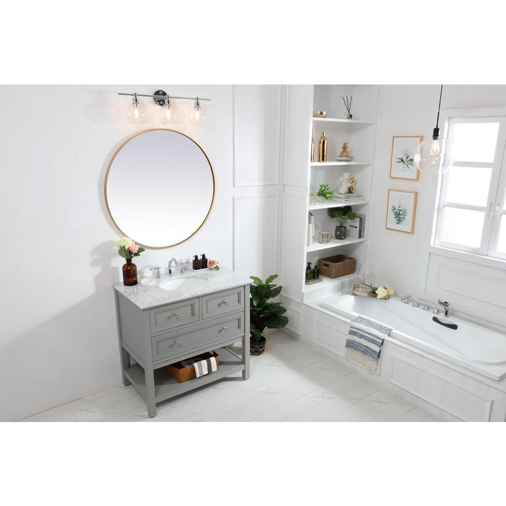 36 In. Single Bathroom Vanity Set In Grey. Picture 9