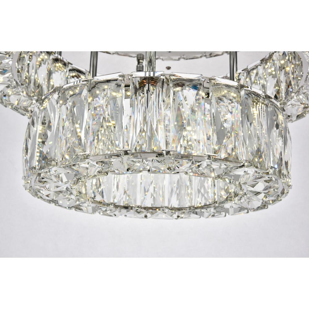 Monroe Led Light Chrome Flush Mount Clear Royal Cut Crystal. Picture 4