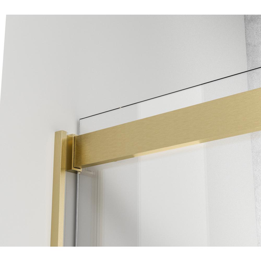 Frameless Shower Door 48 X 76 Brushed Gold. Picture 7