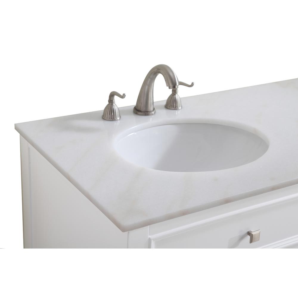 60 In. Double Bathroom Vanity Set In White. Picture 7