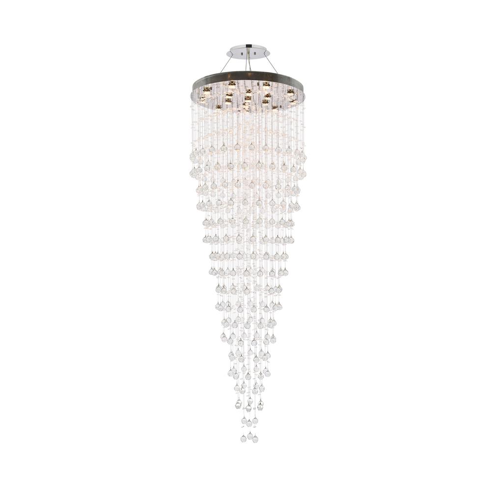 Galaxy 16 Light Chrome Chandelier Clear Royal Cut Crystal. Picture 1
