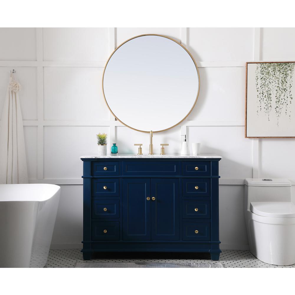 48 Inch Single Bathroom Vanity Set In Blue. Picture 4