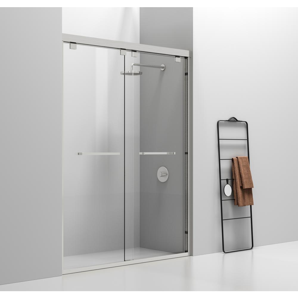 Semi-Frameless Shower Door 60 X 76 Brushed Nickel. Picture 11