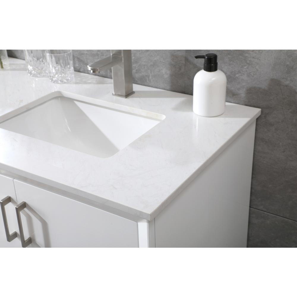 72 Inch Double Bathroom Vanity In White. Picture 5