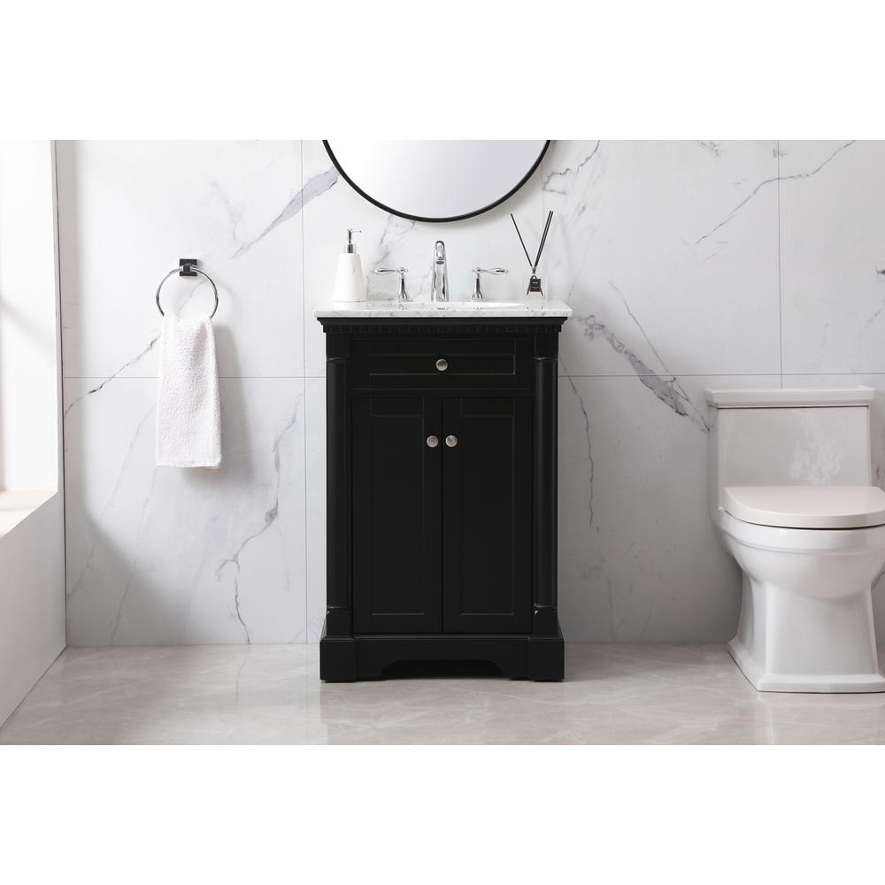 24 Inch Single Bathroom Vanity Set In Black. Picture 14