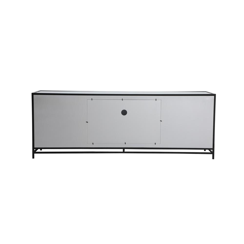 James 72 In. Mirrored Tv Stand In Black. Picture 10
