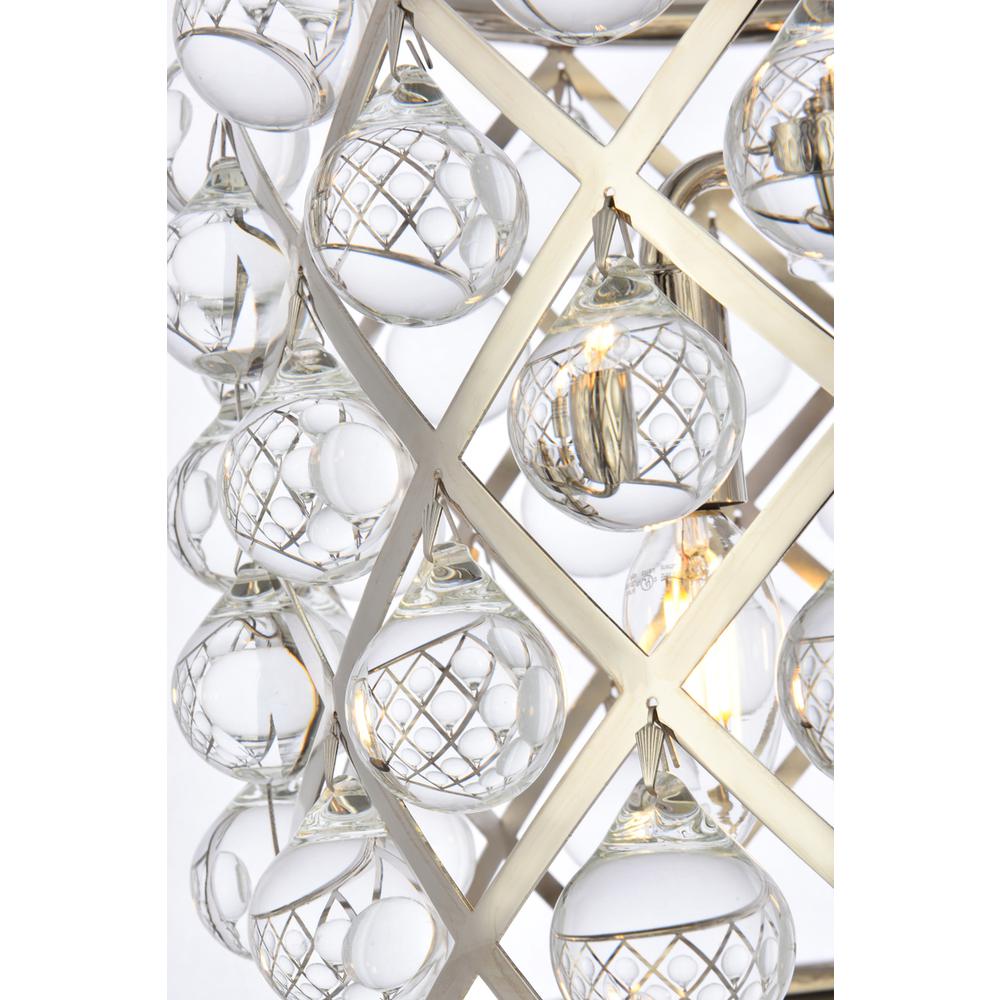 Madison 3 Light Polished Nickel Pendant Clear Royal Cut Crystal. Picture 4