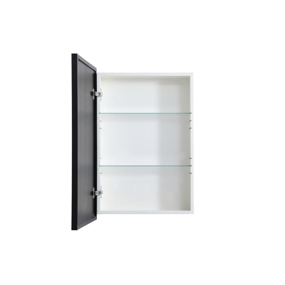 Metal Mirror Medicine Cabinet 20 Inch X 28 Inch In Black. Picture 6
