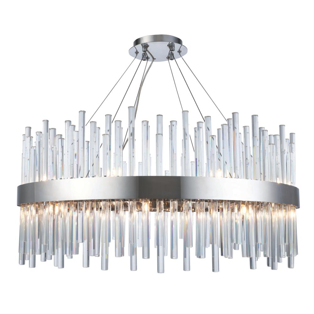 Dallas 18 Light Chrome Chandelier Clear Royal Cut Crystal. Picture 1
