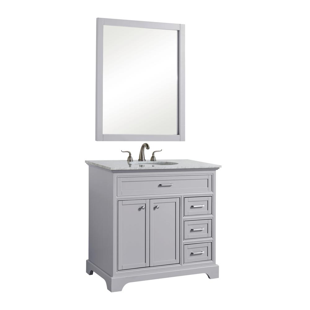 36 In. Single Bathroom Vanity Set In Light Grey. Picture 1