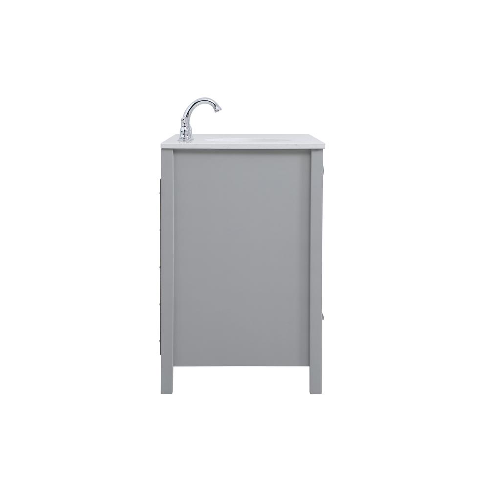 42 Inch Single Bathroom Vanity In Gray. Picture 13