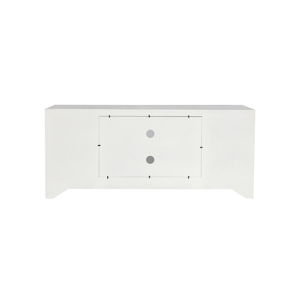 60 In. Mirrored Tv Stand In White. Picture 8