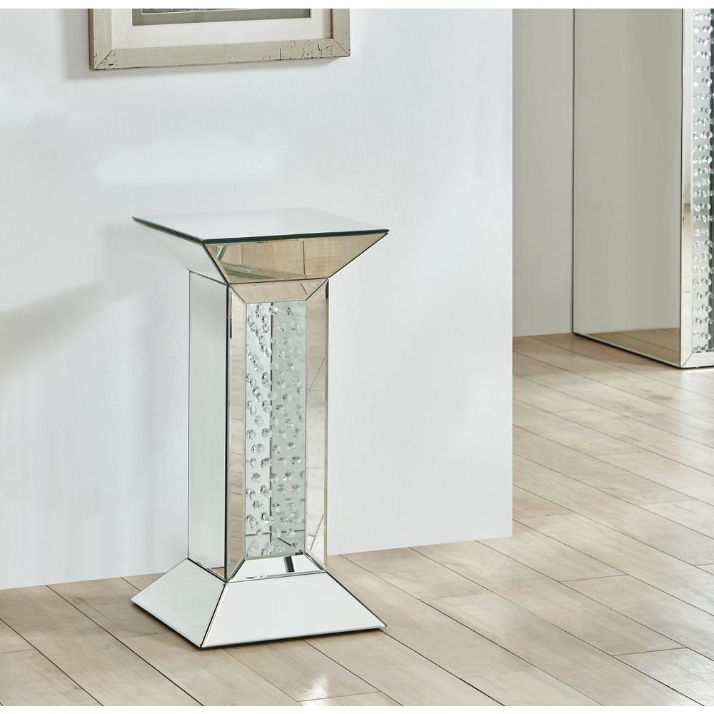12 Inch Crystal End Table In Clear Mirror Finish. Picture 7