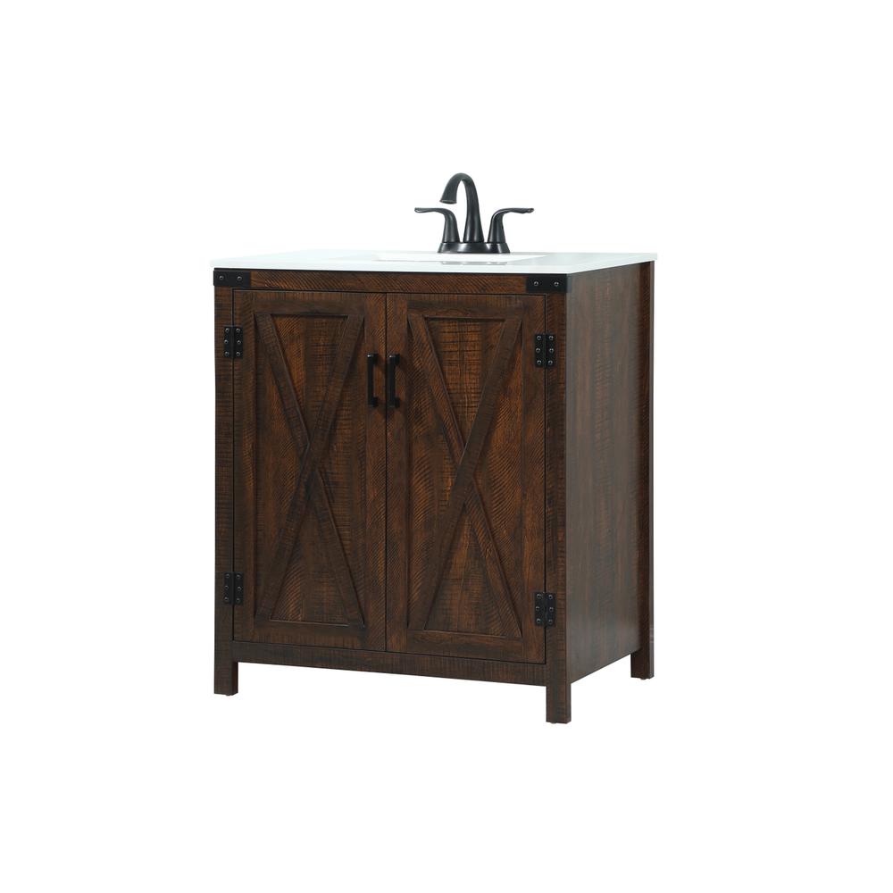 30 Inch Single Bathroom Vanity In Expresso. Picture 7