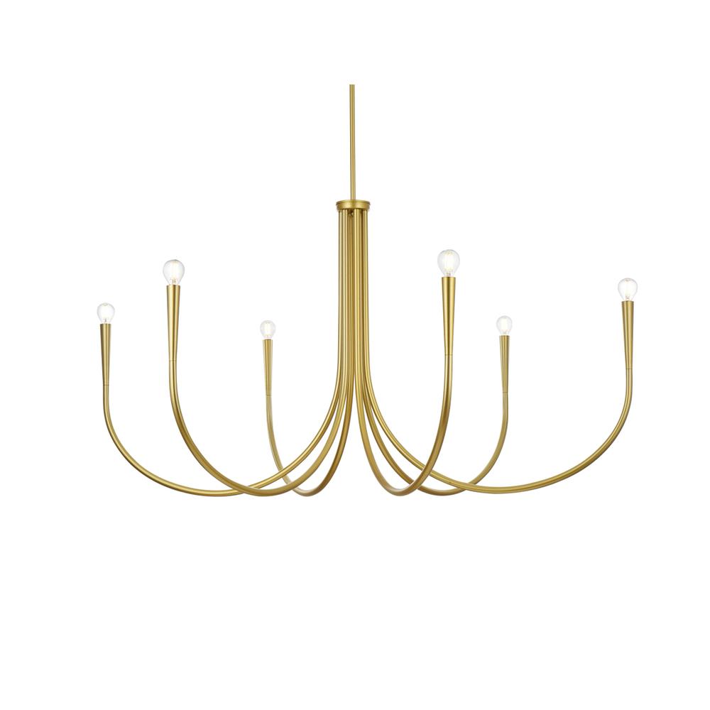 Layne 50 Inch Chandelier In Brass. Picture 2